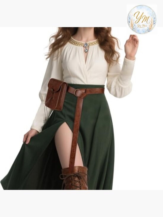 Medieval Faux Leather Belt Bag Renaissance Waist Pouch Cosplay Ren Faire Purse main image 4